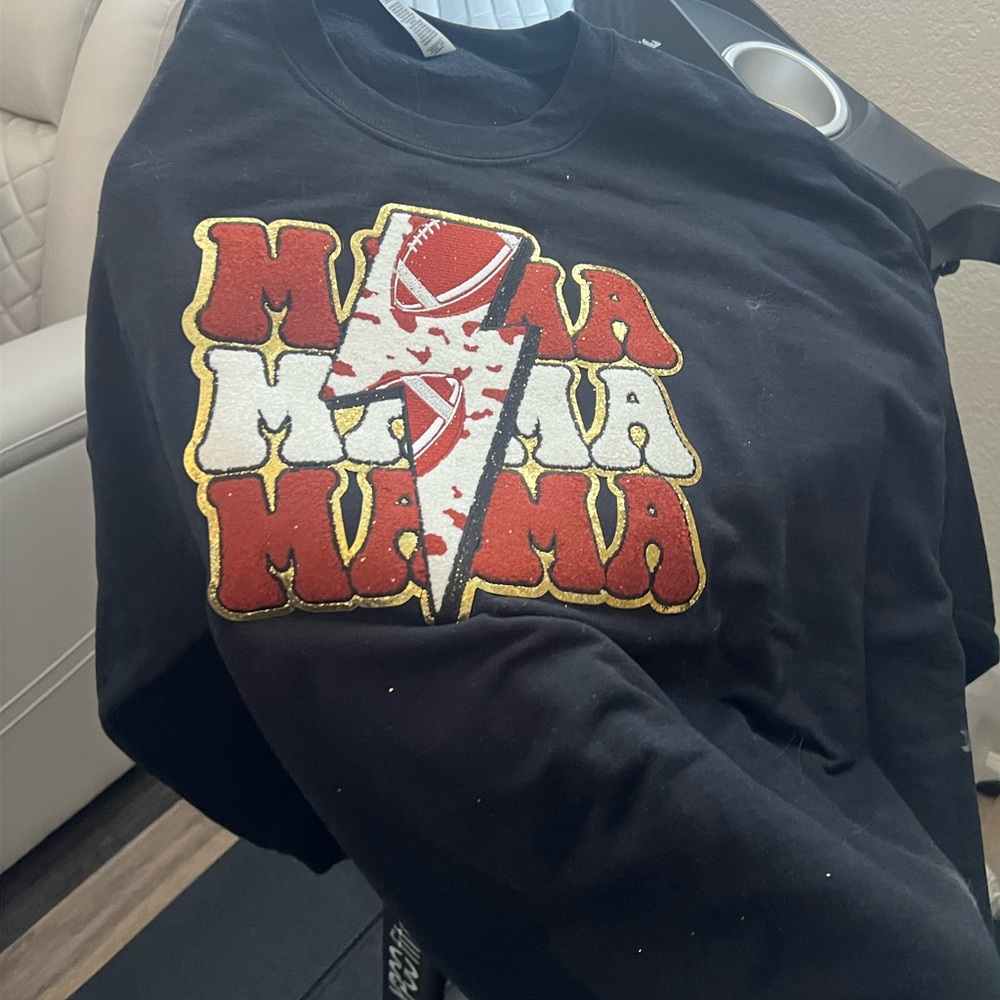 Black Graphic Sweatshirt with Bold Text